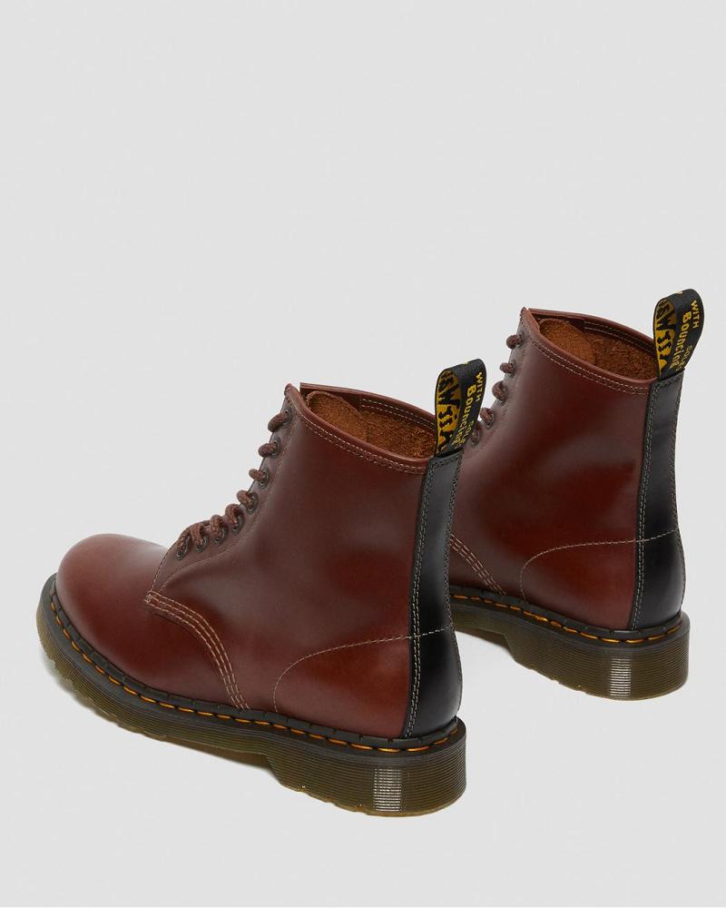 Dr Martens 1460 Men's Abruzzo Leren Veterlaarzen Heren Bruin Zwart | NL 292UZG